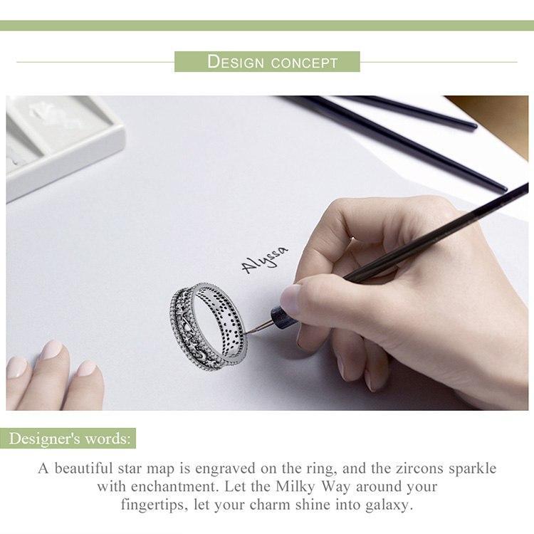 Celestial Galaxy Ring with Blue CZ, Glittering Moon, Stars and Planets on Your Finger!、mySite、g9winljtr