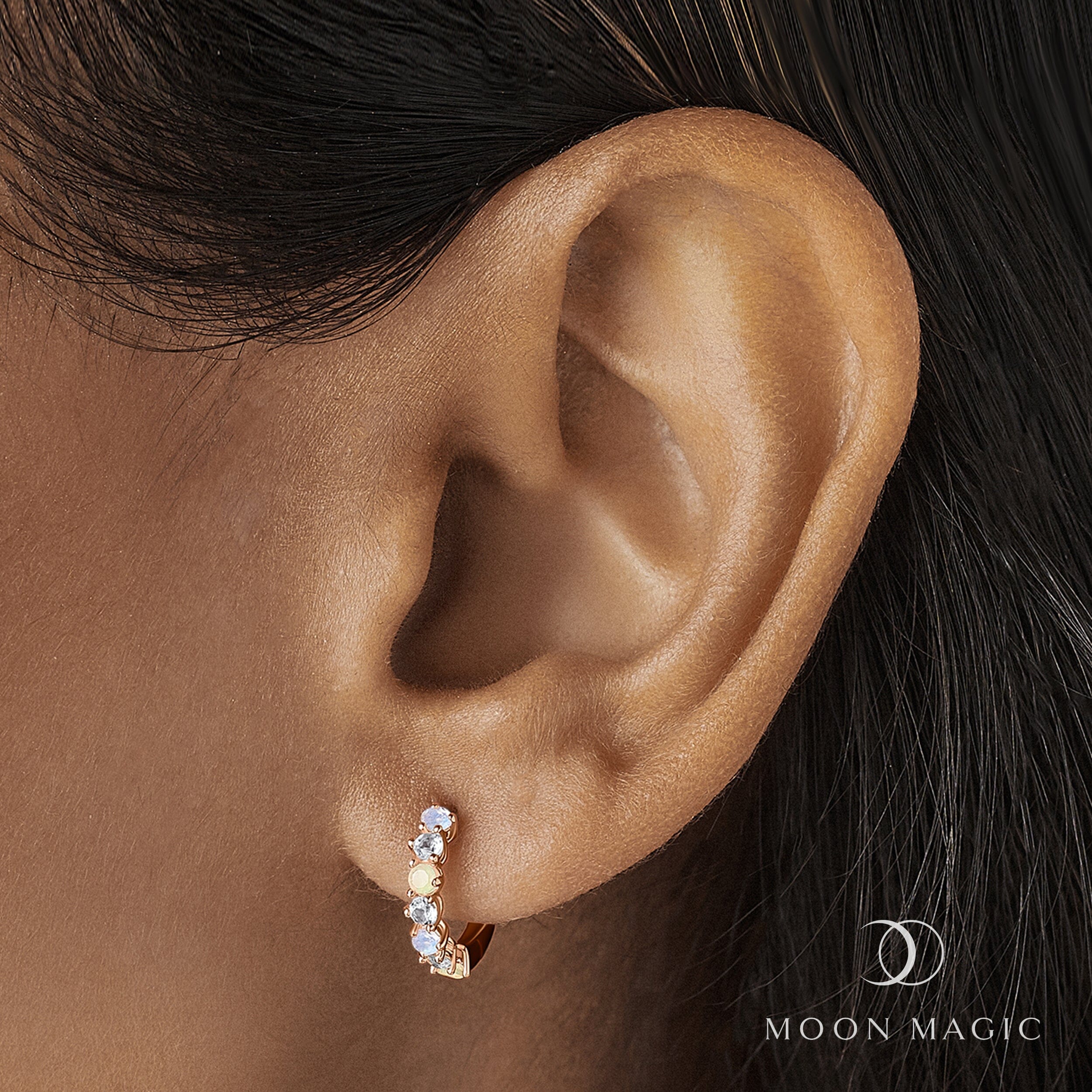 Moonstone Multigem Earrings - Bonny Hoops、mySite、hinf8tx79