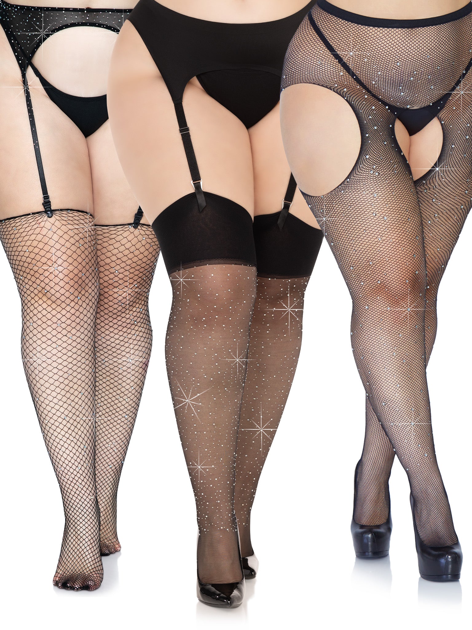 Rhinestone Fishnet Plus Hosiery Bundle、mySite、bengalsvssteelers