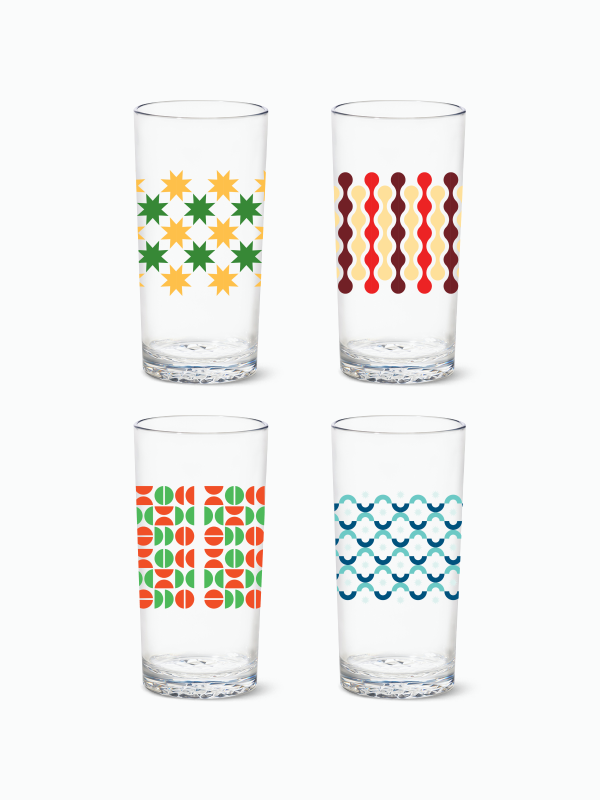 Abstract Christmas Pattern - RESERVE 14oz Highball Tritan Copolyester Glass、mySite、camillekostekn