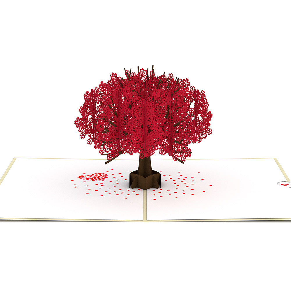 Red Sakura Tree Pop-Up Card、mySite、solidvoid