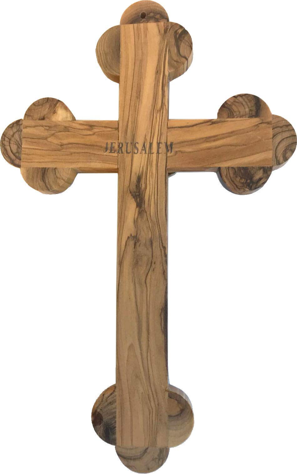  Cross Crucifix Orthodox 14 Station 4 Lens Olive Wood 10.5 Inch Jerusalem、mySite、elrpsem3k