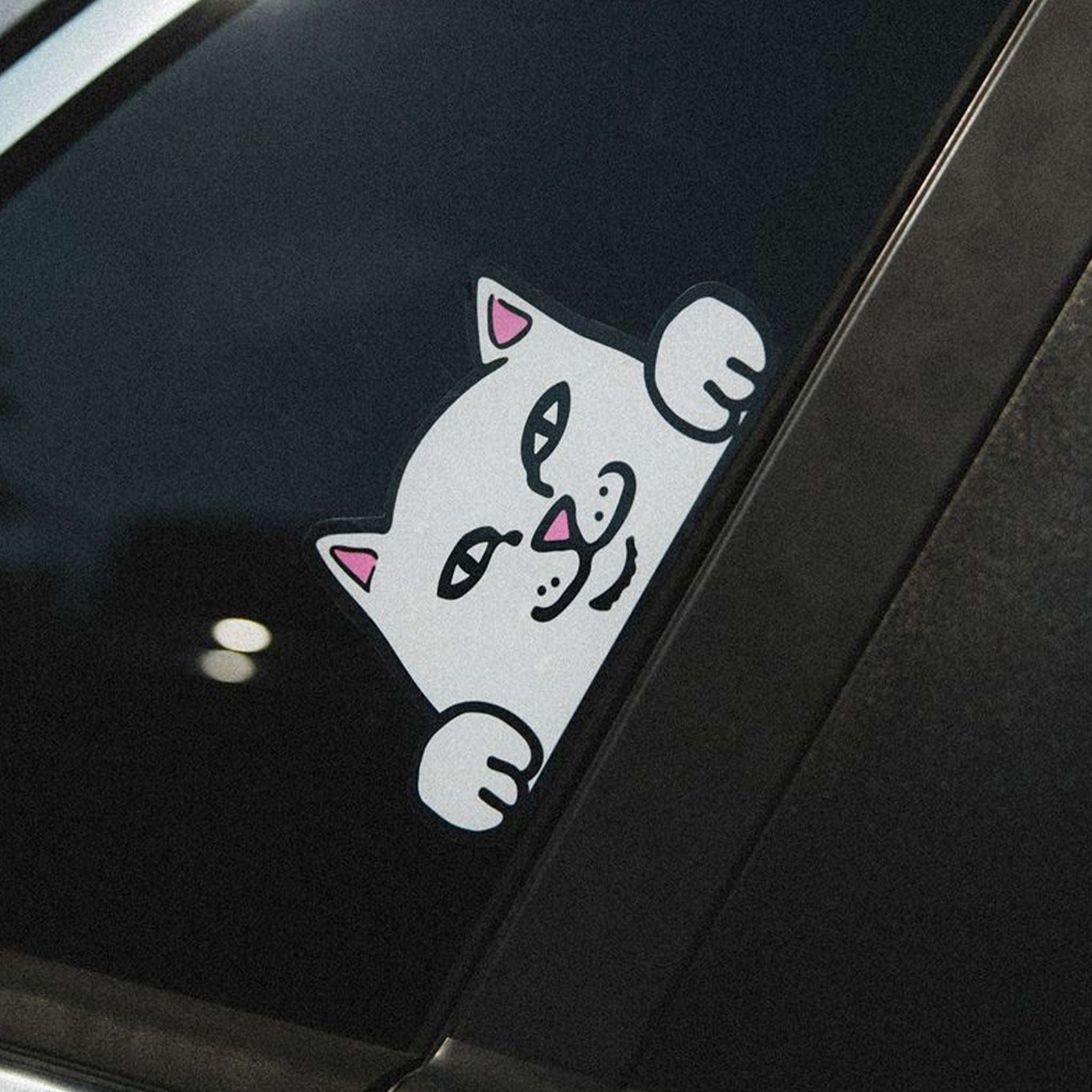  Peeking Nermal Car Sticker Pack (White)、mySite、merchandisen