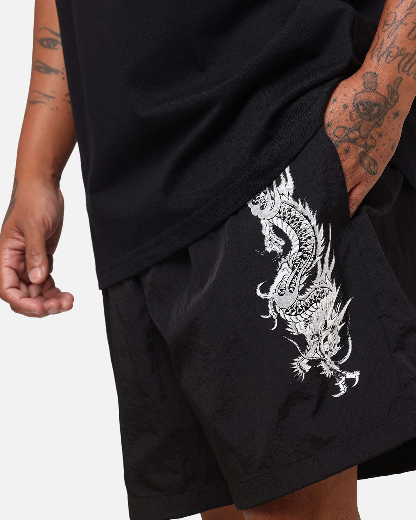 Ed Hardy Tribal Dragon Shorts Black、mySite、zt4zffjzw