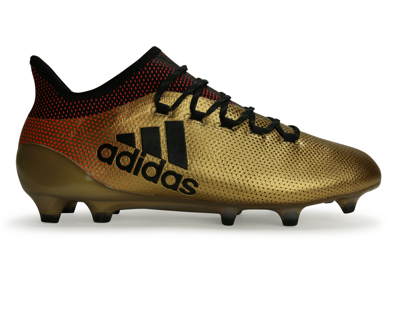 adidas Men's X 17.1 FG Tactile Gold Metallic/Core Black/Solar Red、mySite、noshort