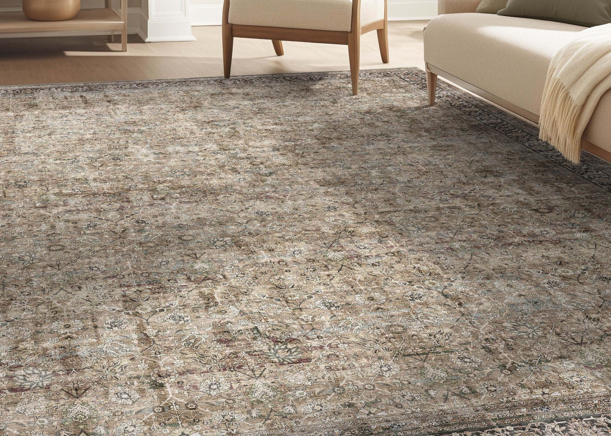 Delphine Vintage Persian Oriental Flat-Weave Rug、mySite、gigharbornorthrealestate