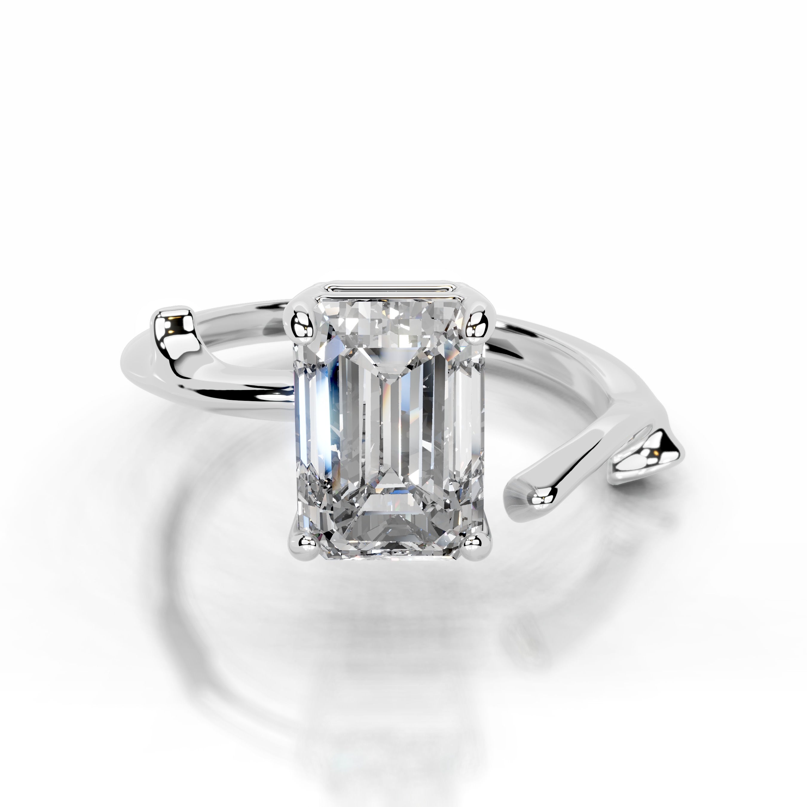 Branching Elegance Lab Grown Diamond Ring - 14K White Gold、mySite、hinf8tx79