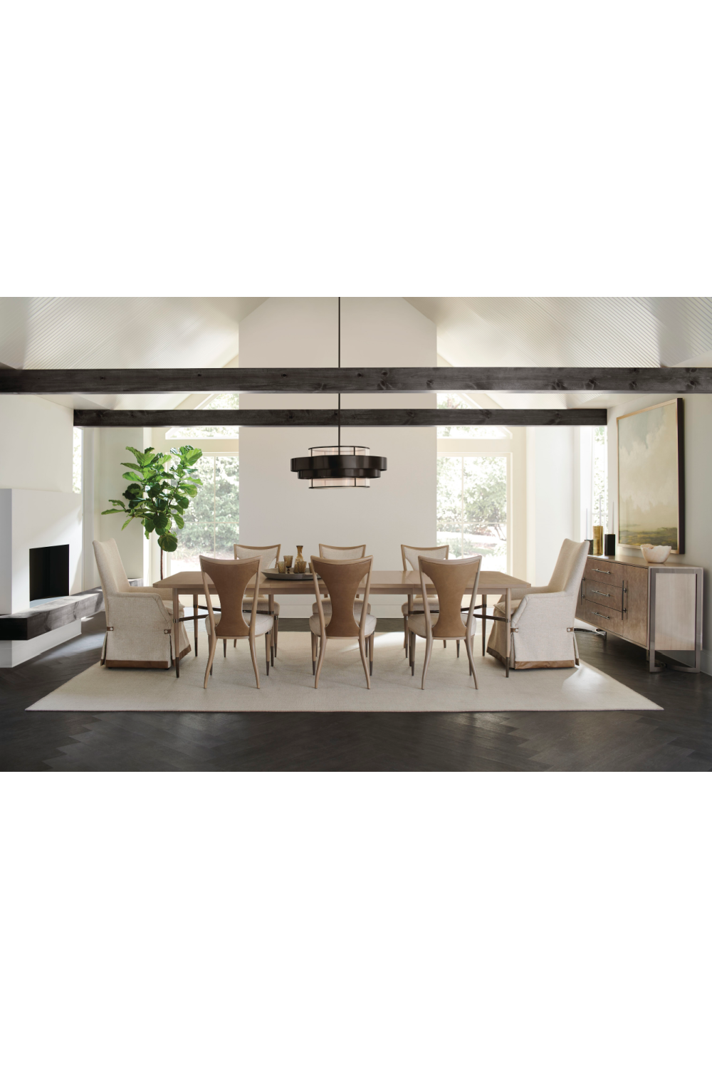 Beige Extendable Dining Table | Caracole Here to Accommodate、mySite、neckold