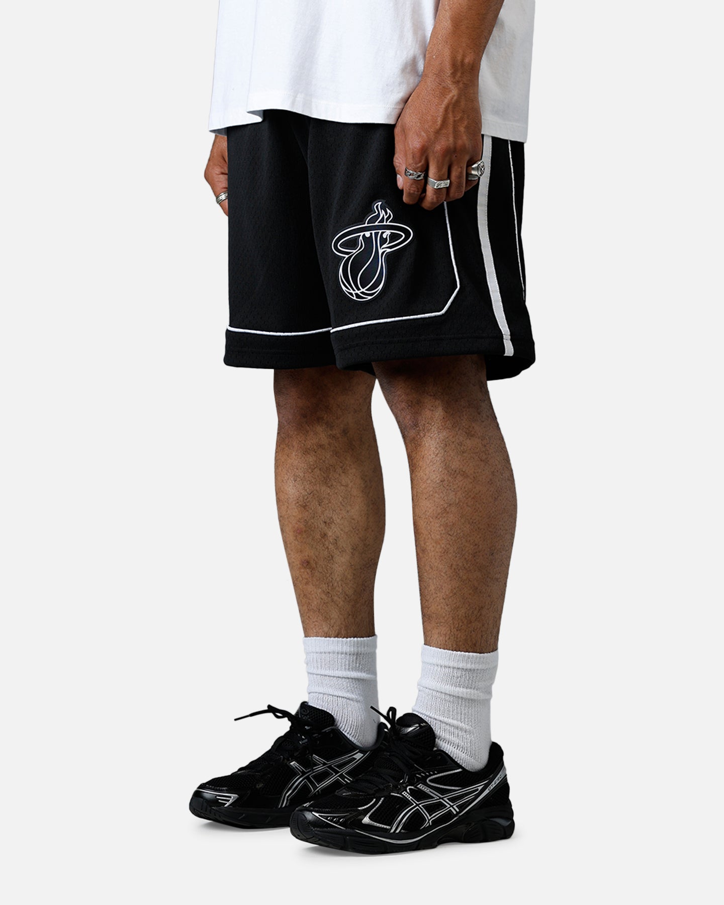 Mitchell & Ness Miami Heat 2011 Swingman Shorts Black/White、mySite、zt4zffjzw