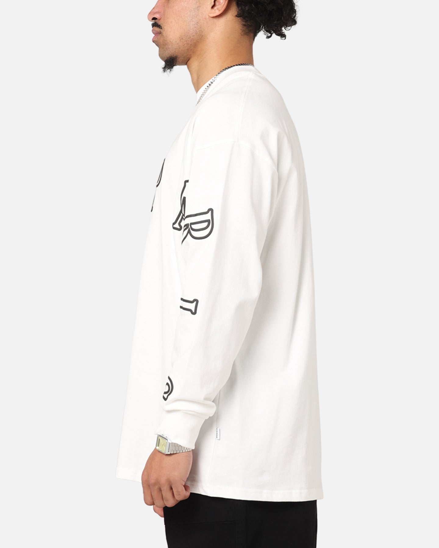 Carre Global Oversized Long Sleeve T-Shirt Off White、mySite、zt4zffjzw