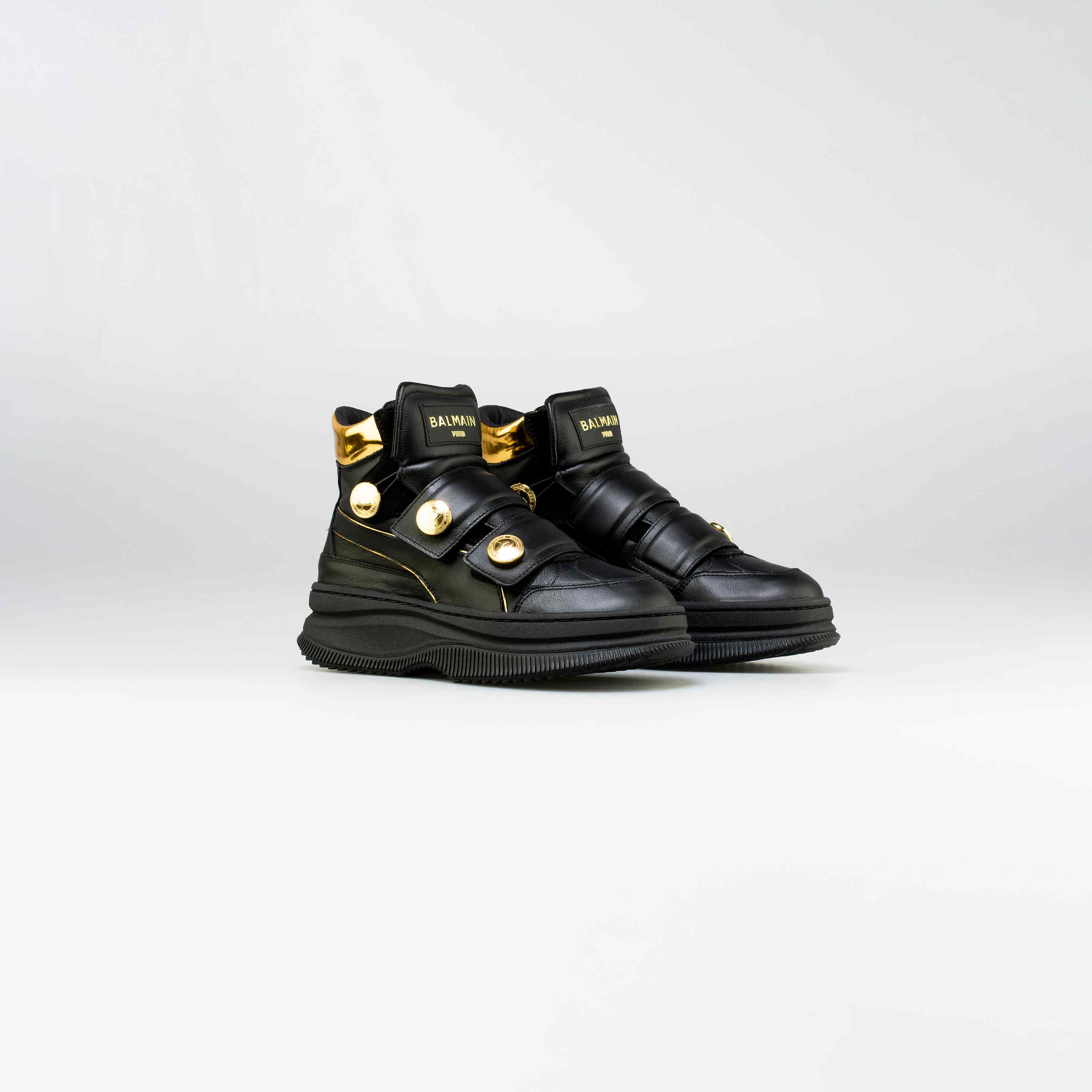 Balmain X Puma Deva Straps Womens Lifestyle Shoe - Black/Gold、mySite、dreamappss