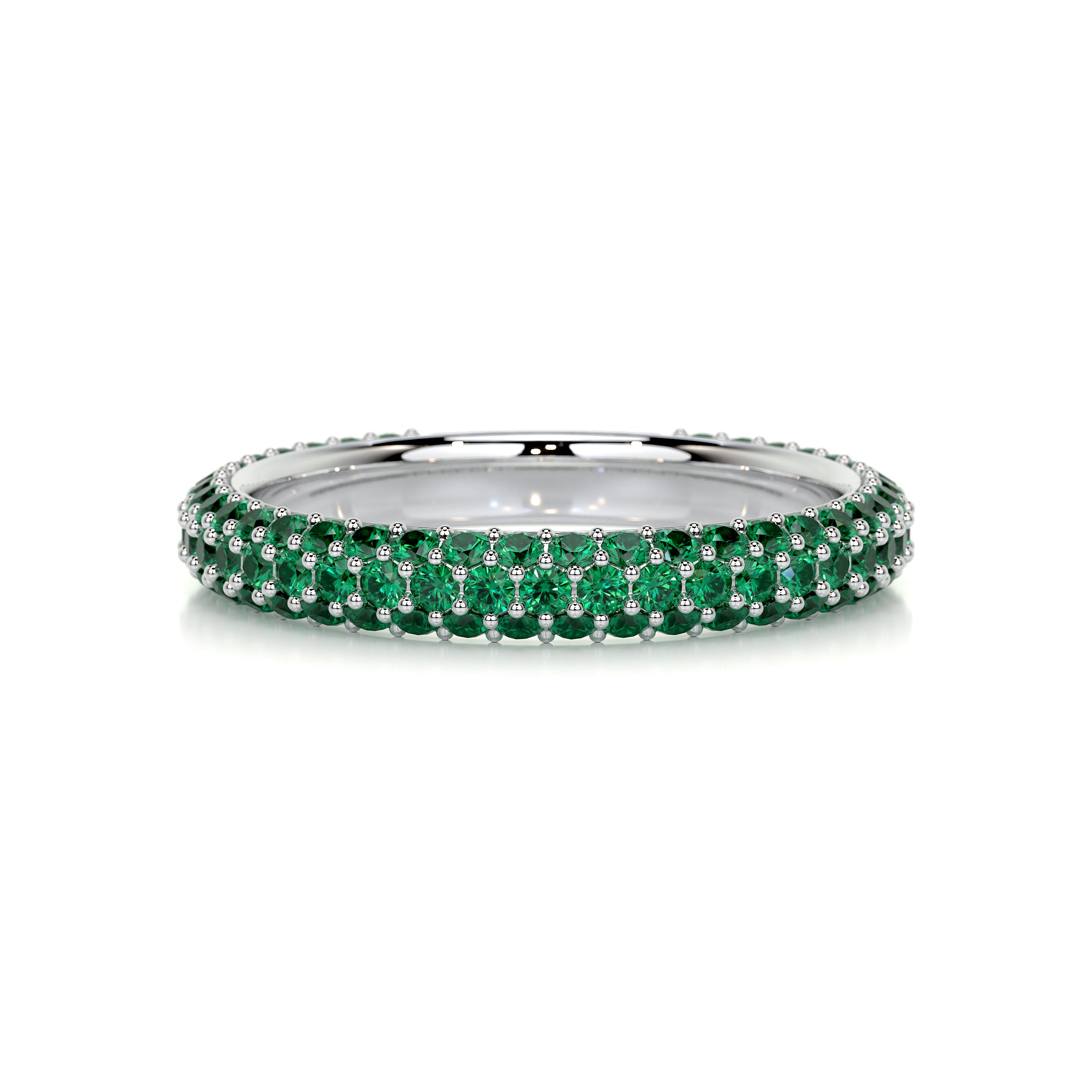 Emma Green Gemstone Wedding Ring (1.25 Carat) - 18K White Gold、mySite、hinf8tx79