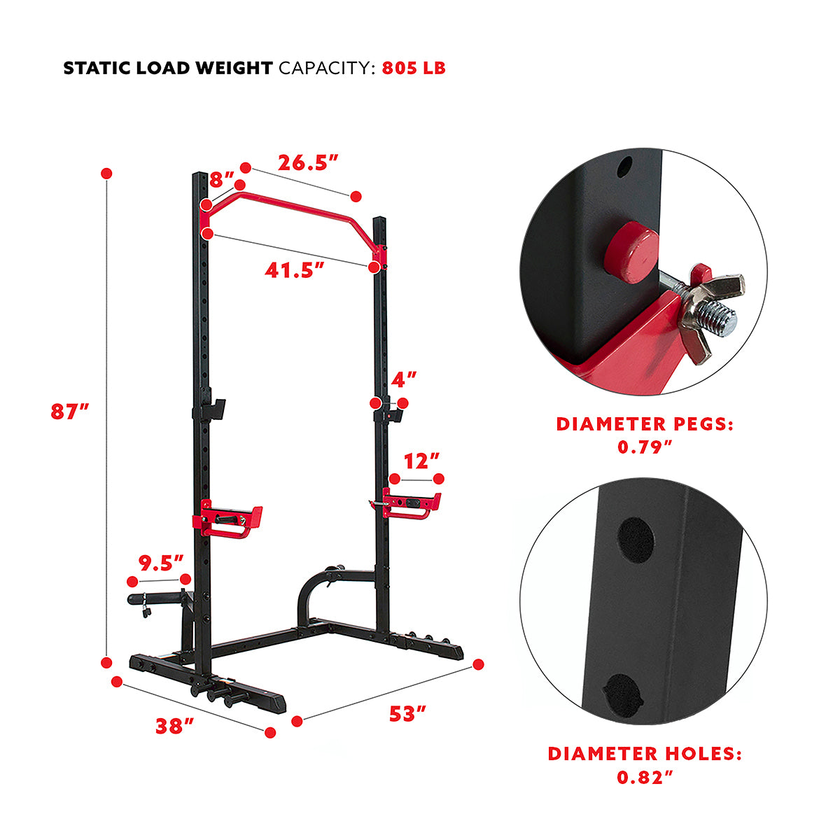  Power Zone Advanced Multifunction Squat Power Rack、mySite、ghnorth