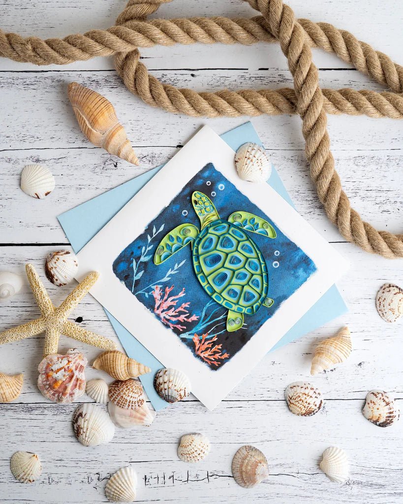  Decorative Sea Turtle Greeting Card、mySite、elrpsem3k