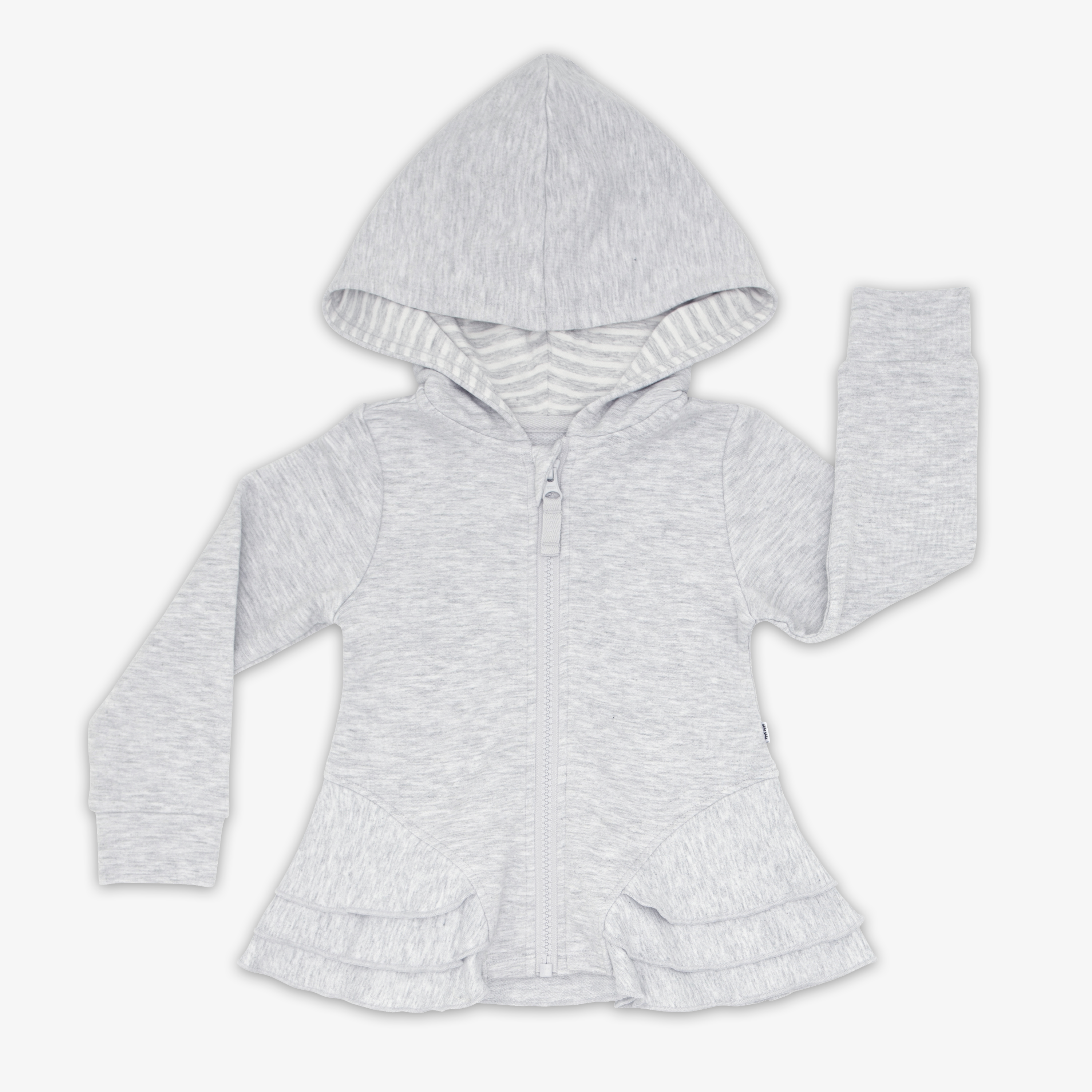 Light Heather Gray Peplum Hoodie、mySite、g9winljtr