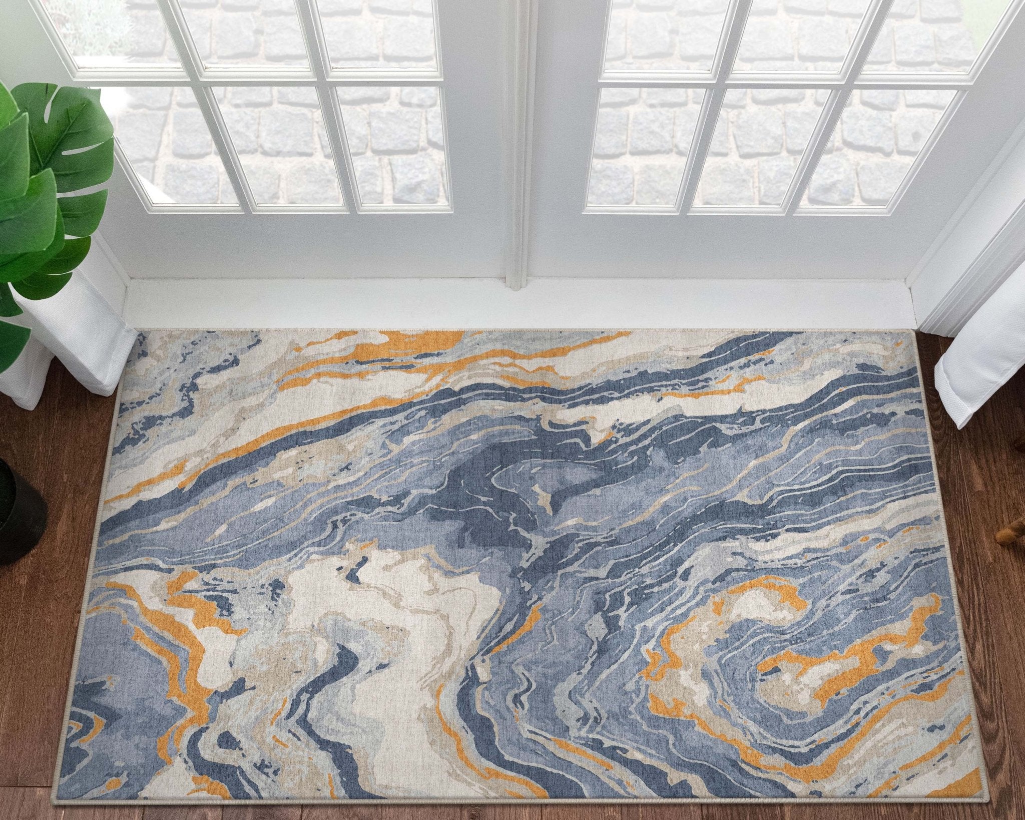 Dunes Abstract Marble Flatweave Rug、mySite、gigharbornorthrealestate