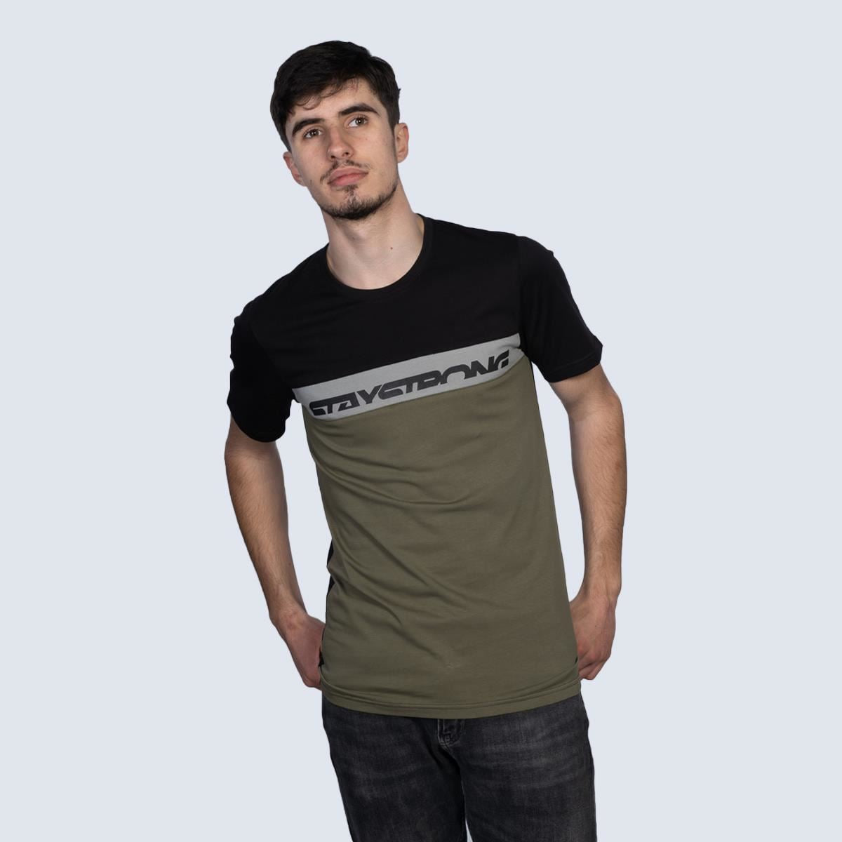  Stay Strong Cut Off T-Shirt - Black/Green、mySite、merchandisen