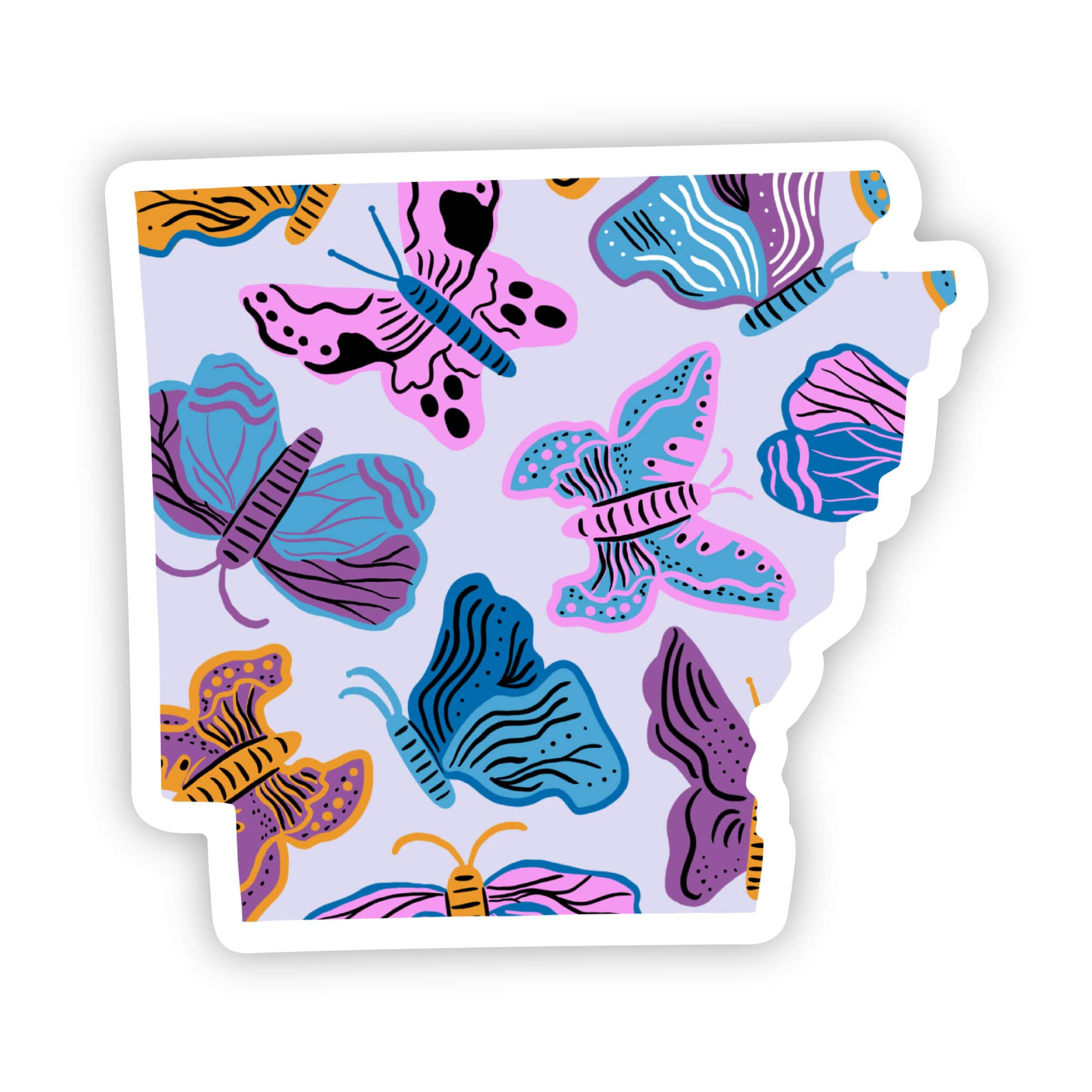  Arkansas Sticker - Moth & Butterfly、mySite、ghnorth