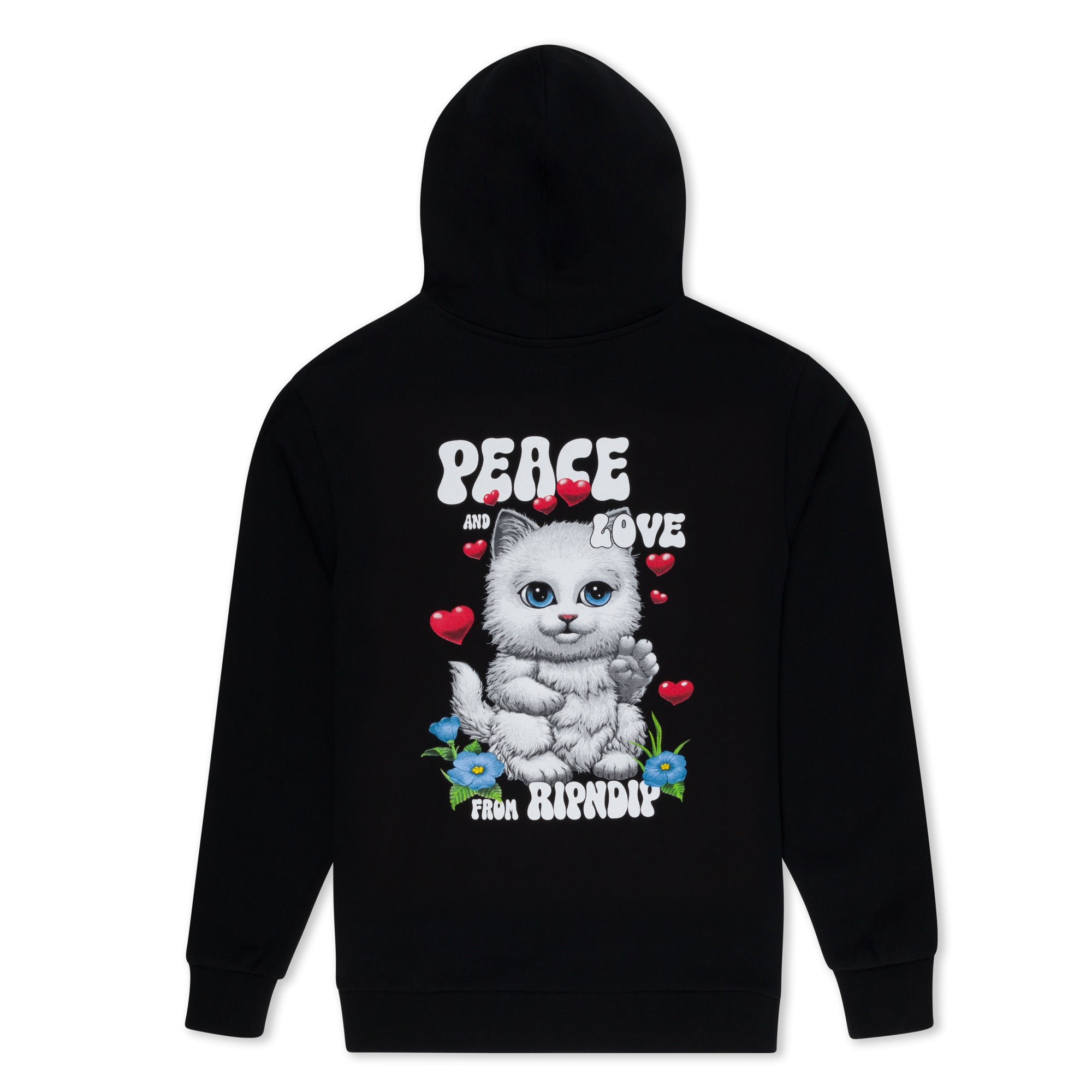  Peace Love Ripndip Hoodie (Black)、mySite、merchandisen