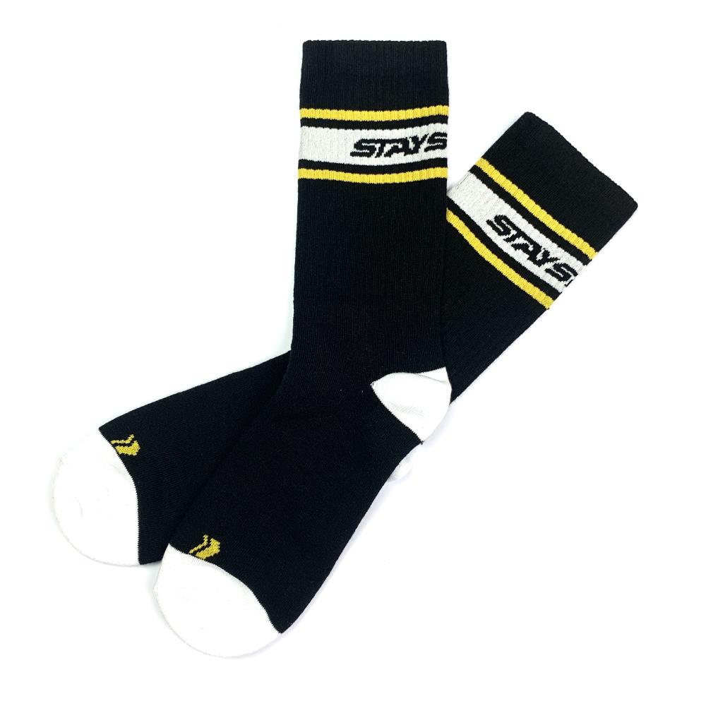  Stay Strong Stripe Socks - Black、mySite、merchandisen