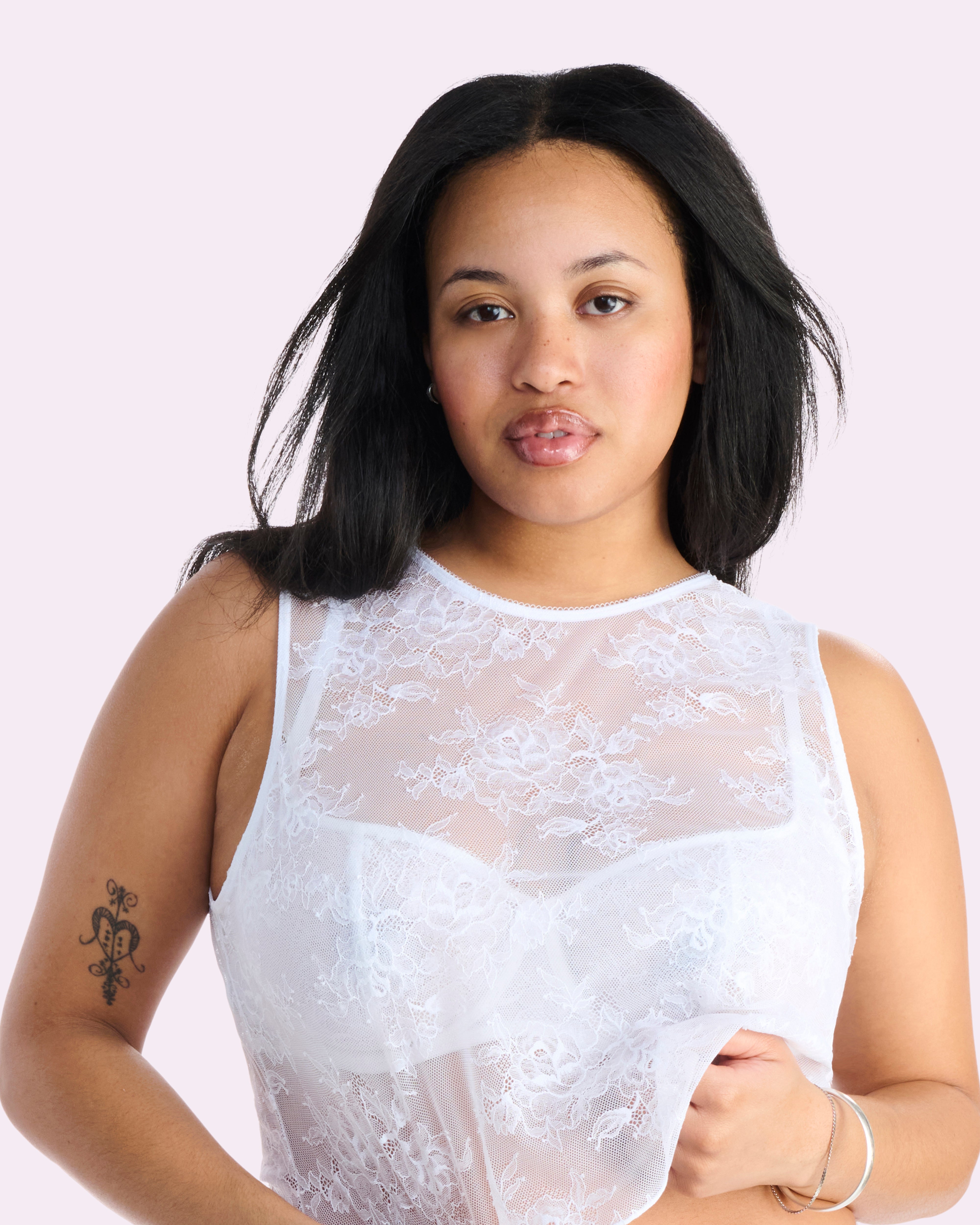 That Lace Tank | That Lace (Bright White)、mySite、bengalsvssteelers