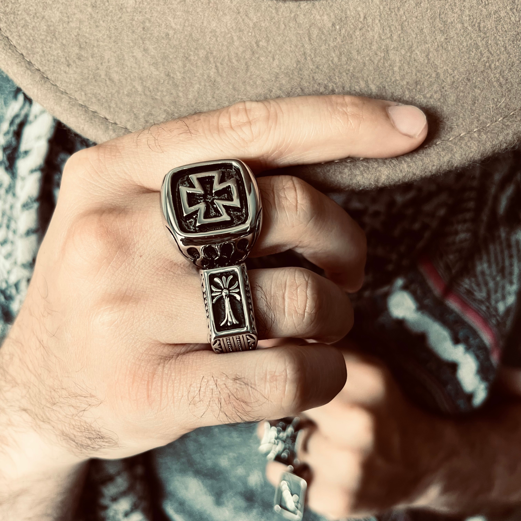 Detailed Cross Stainless Steel Ring / SCR2220、mySite、dreamappss