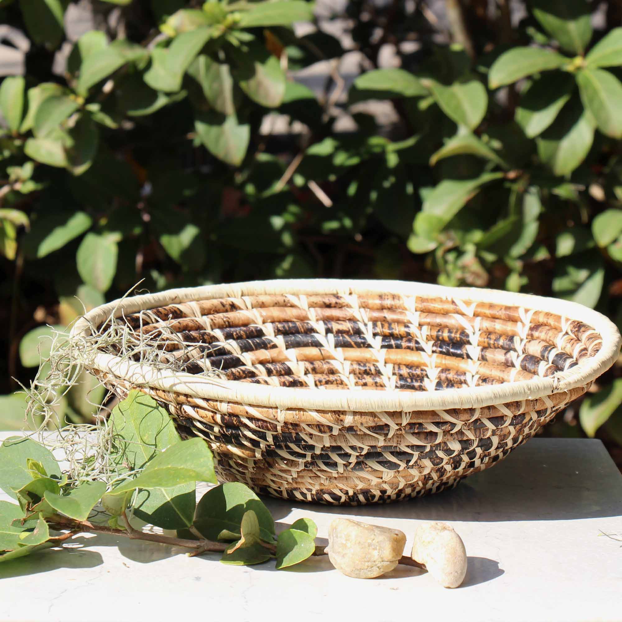 Woven Sisal Basket, Wheat Stalk Spirals In Natural、mySite、g9winljtr
