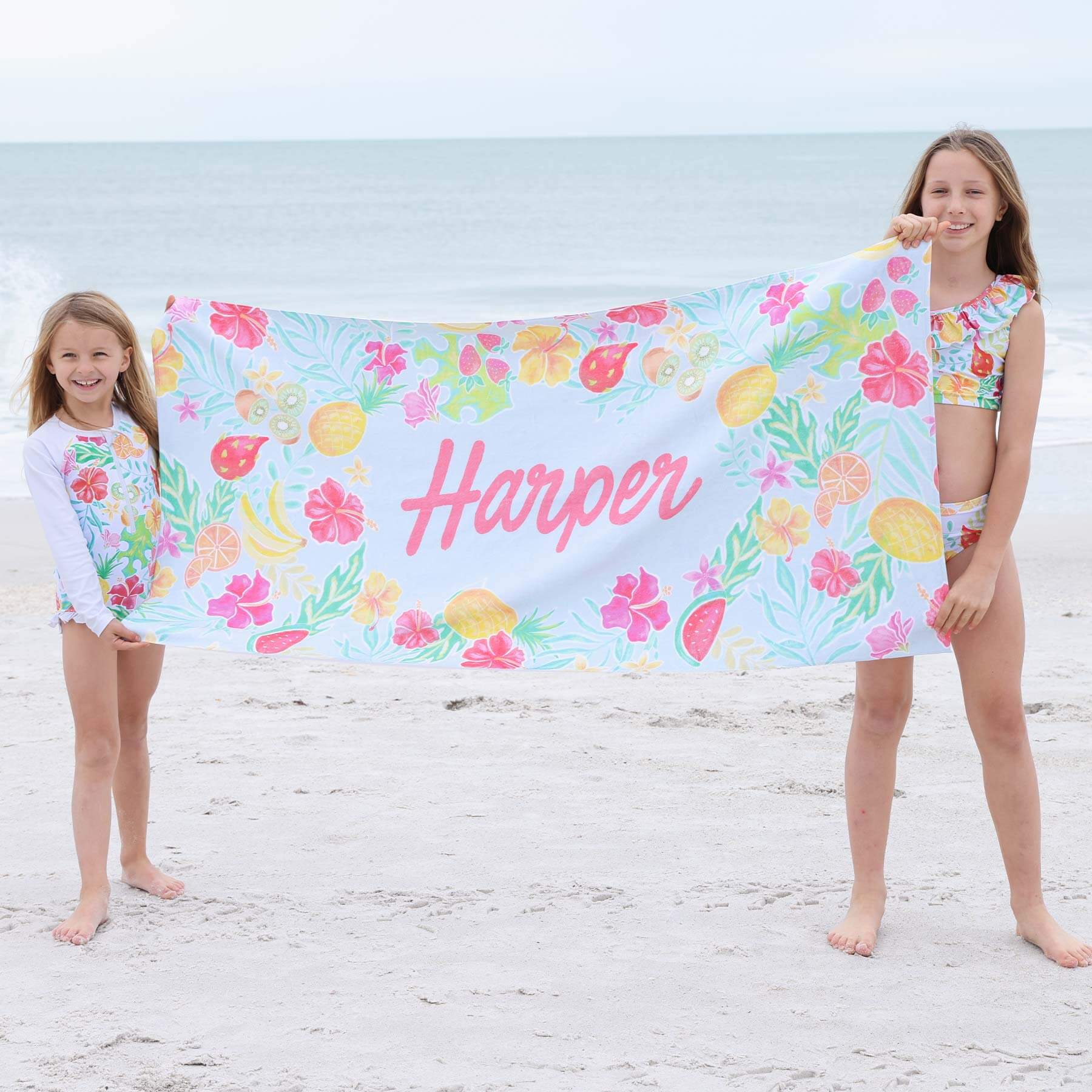  Tropical Paradise Personalized Kids Beach Towel、mySite、layawaytickets
