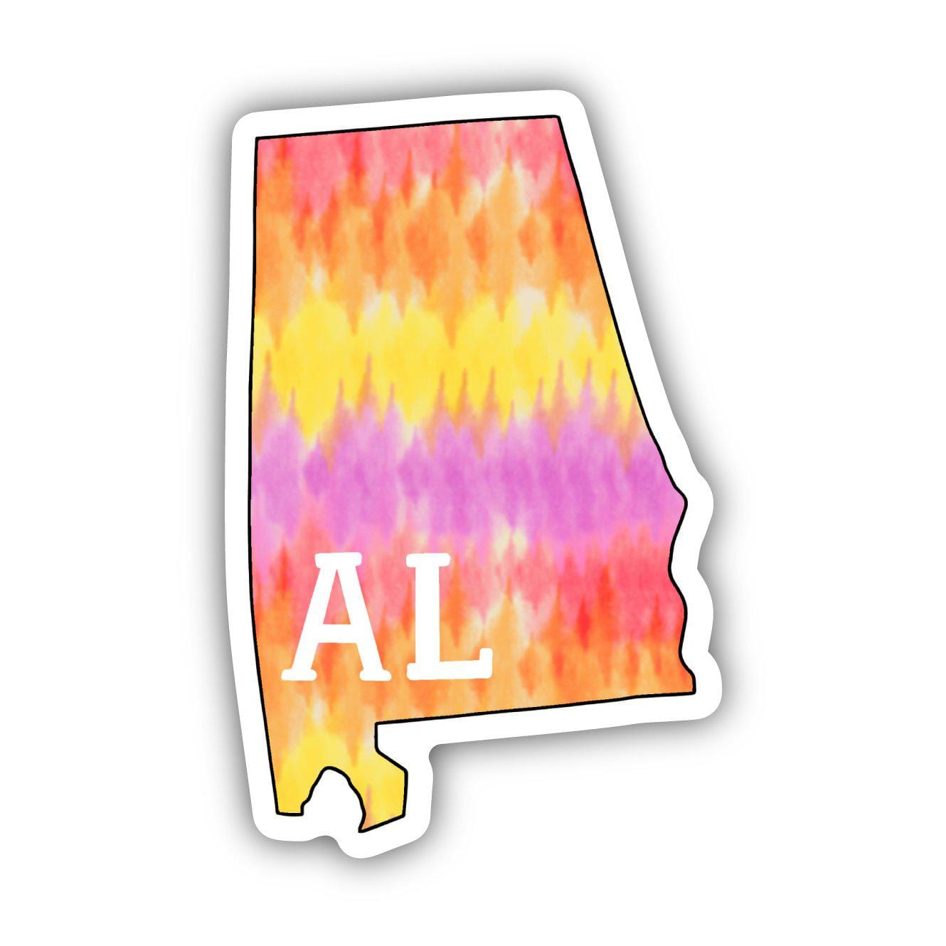 Alabama Tie Dye Stripes Sticker、mySite、elrpsem3k