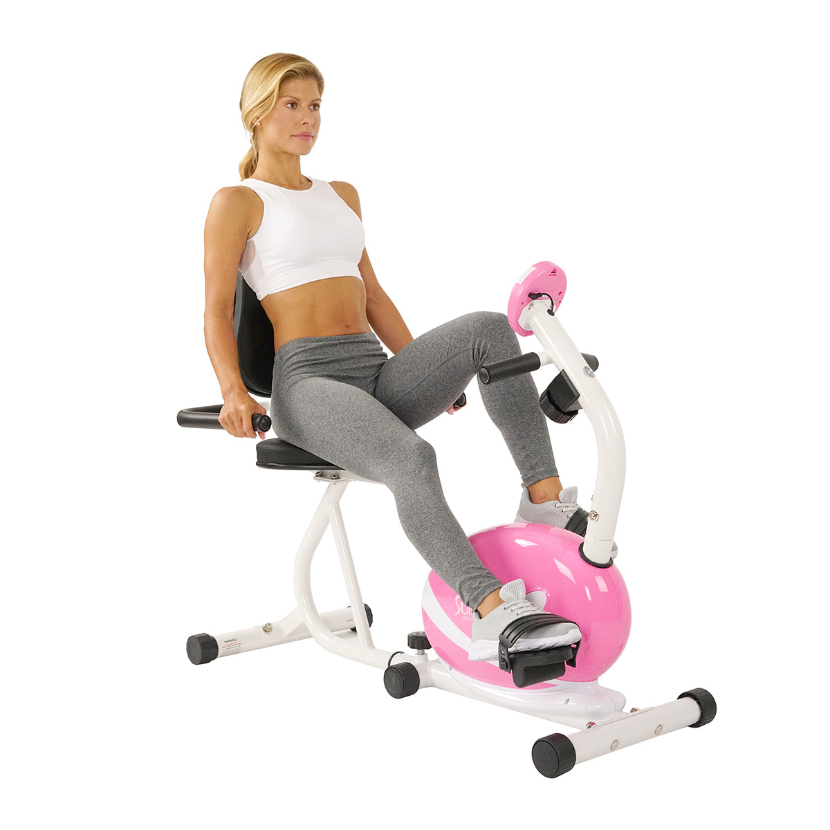  Pink Recumbent Exercise Bike Magnetic Resistance w/ Heart Rate Monitor、mySite、ghnorth