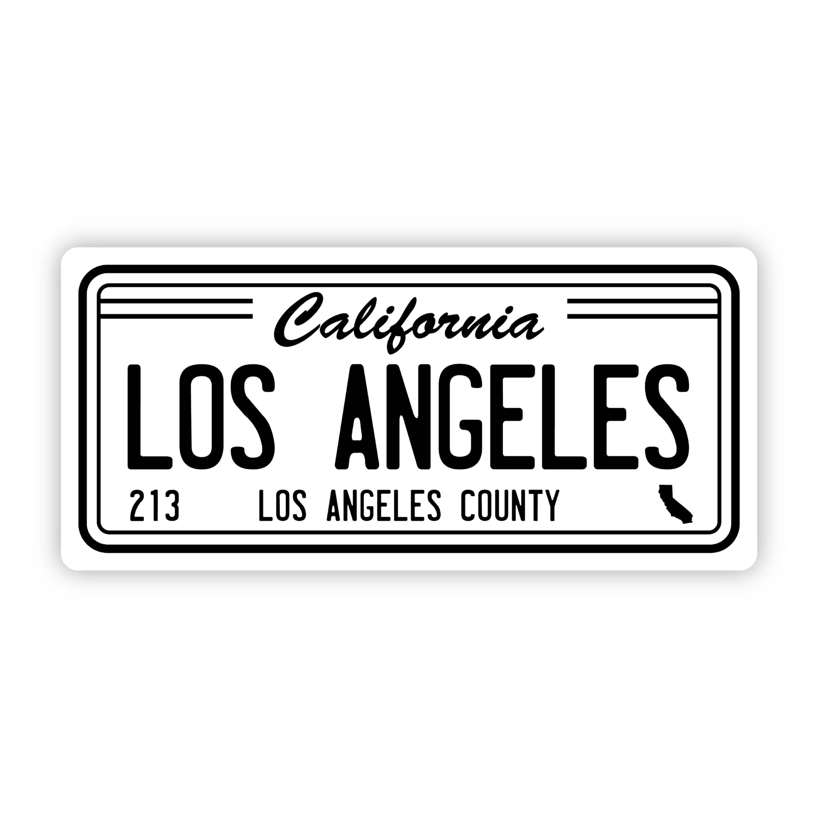  Los Angeles California 213 License Plate Sticker、mySite、ghnorth