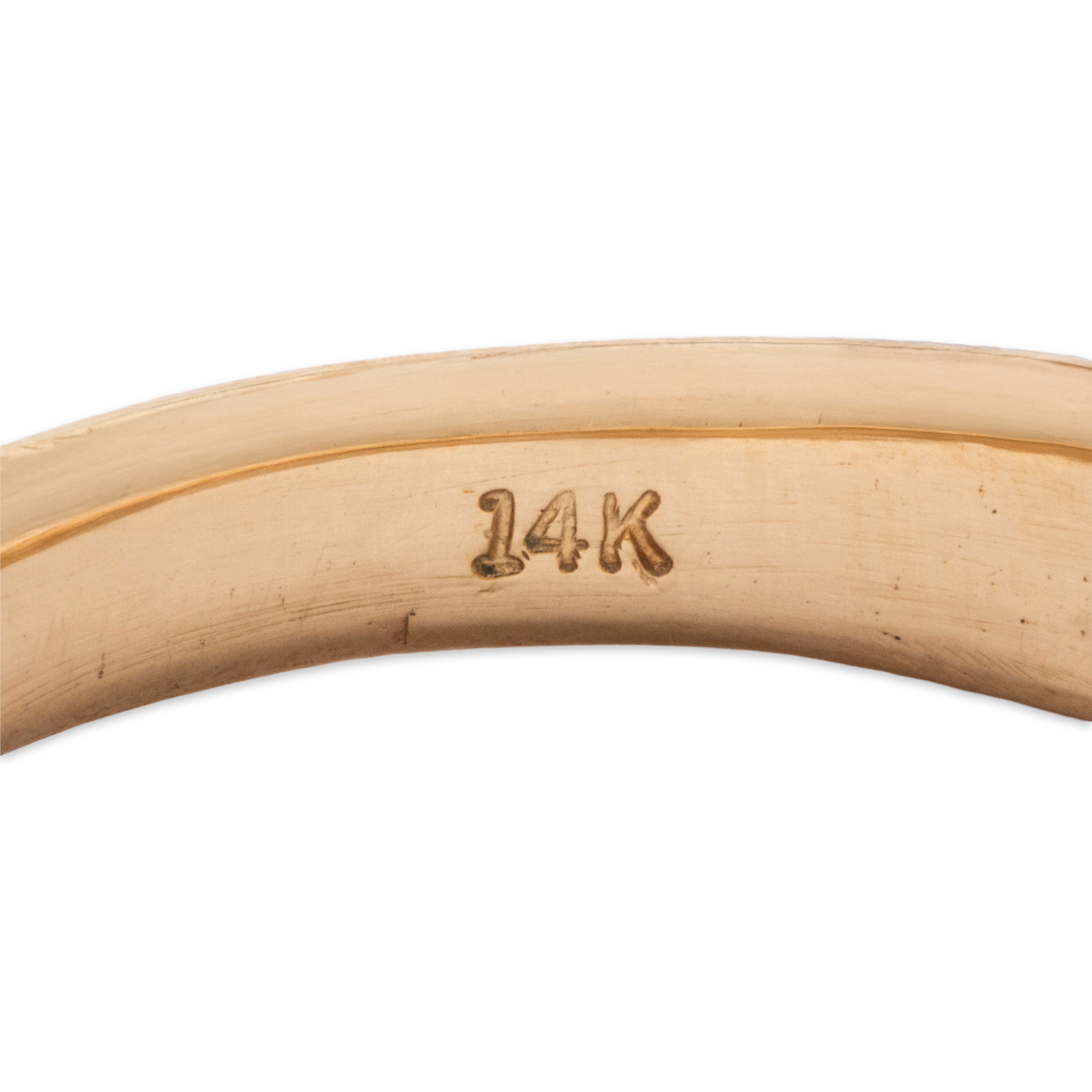 Vintage Heavy 14k Yellow Gold Diamond Hand Engraved Vine Foliage Ring 6.75、mySite、hinf8tx79