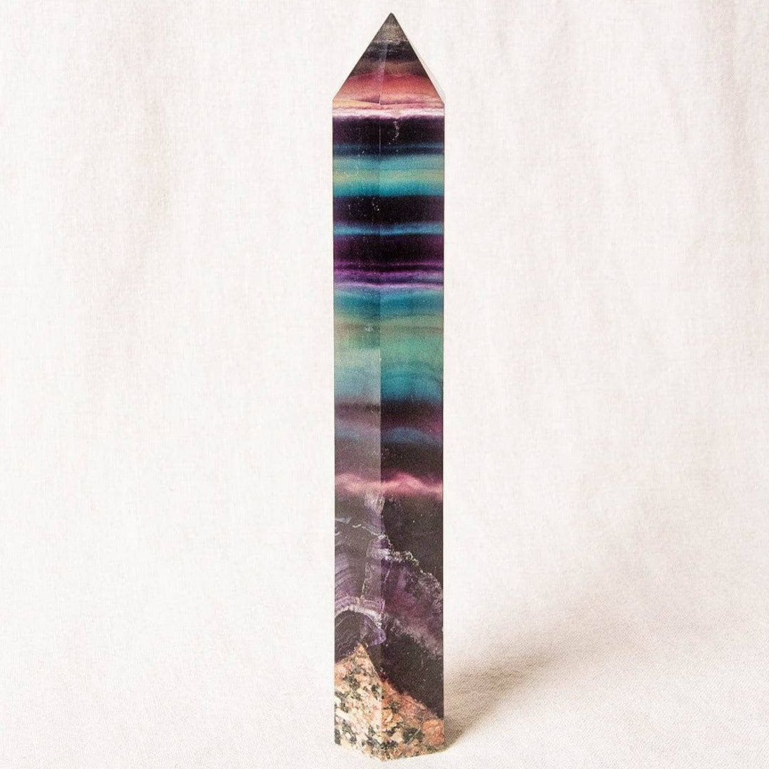 Rainbow Fluorite Tower - AAA Premium Quality、mySite、hinf8tx79