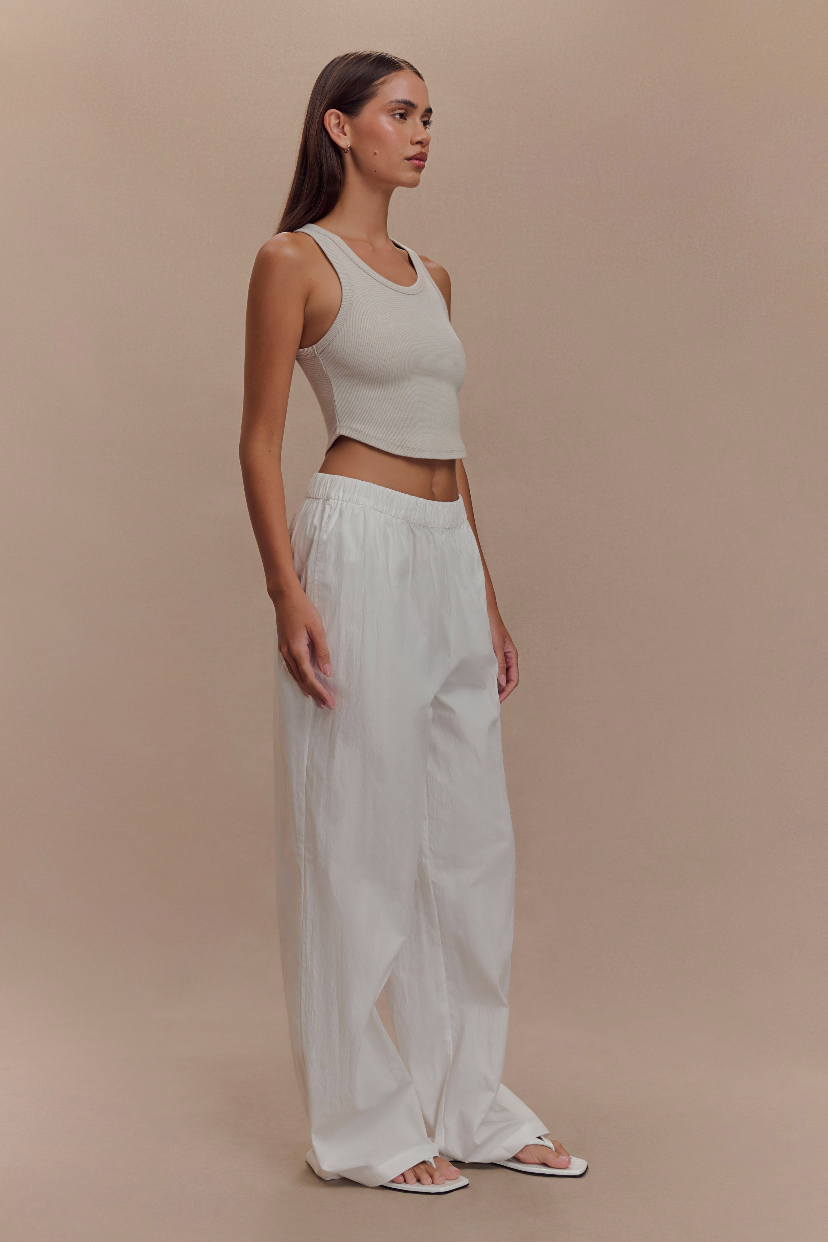 Morgana Ribbed Tank Top - Grey Marle、mySite、solidvoid