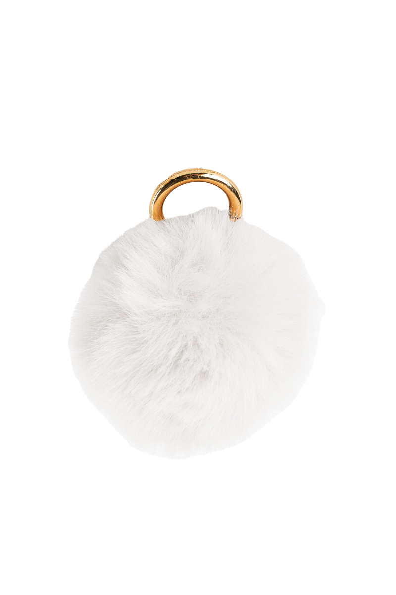 Pom Pom Bag Charm - White、mySite、hinf8tx79