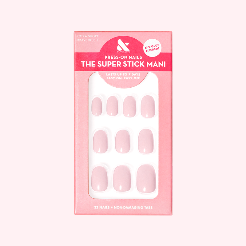 Brave Blush | Extra Short | Round - Tab Press-On、mySite、solidvoid