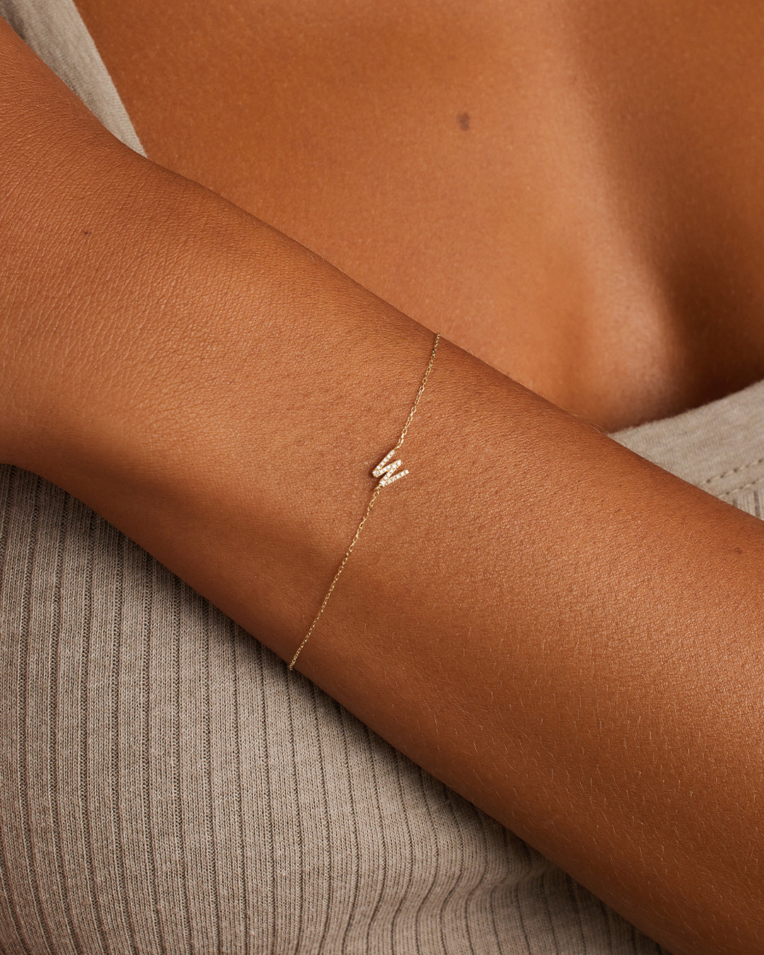 Diamond Pavé Alphabet Bracelet、mySite、hinf8tx79