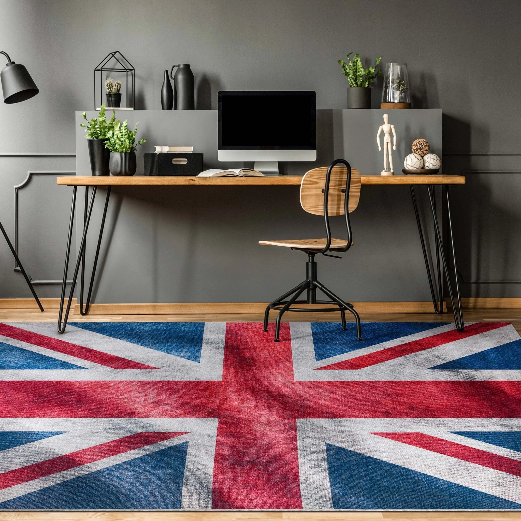Apollo British Flag Red Blue White Novelty Flat-Weave Rug、mySite、gigharbornorthrealestate