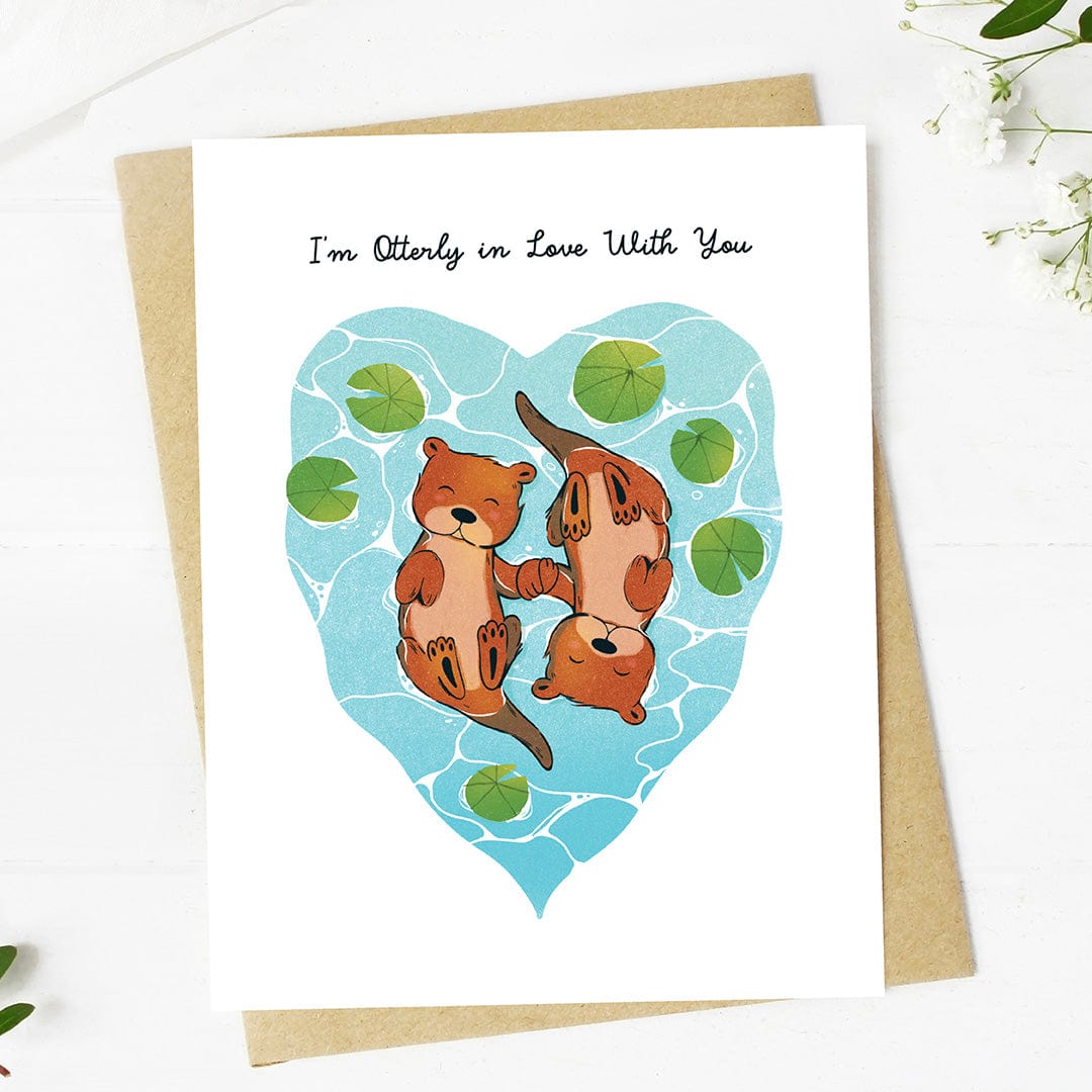  I'm otterly in love with you Adorable Valentine's Card、mySite、ghnorth