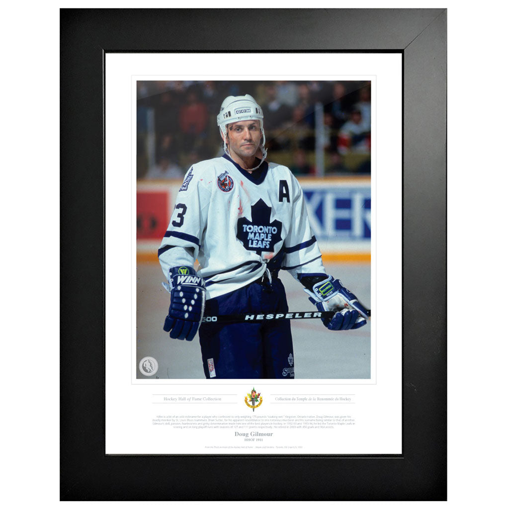 Toronto Maple Leafs Memorabilia - 2011 Doug Gilmour Black & White Classic - 12 x 16 Frame