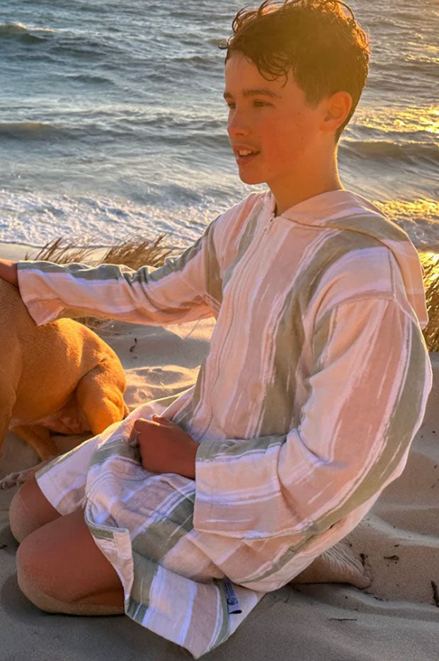  Kids Island Sand Hooded Towelling Robe 7-11Y、mySite、justintrudeaud