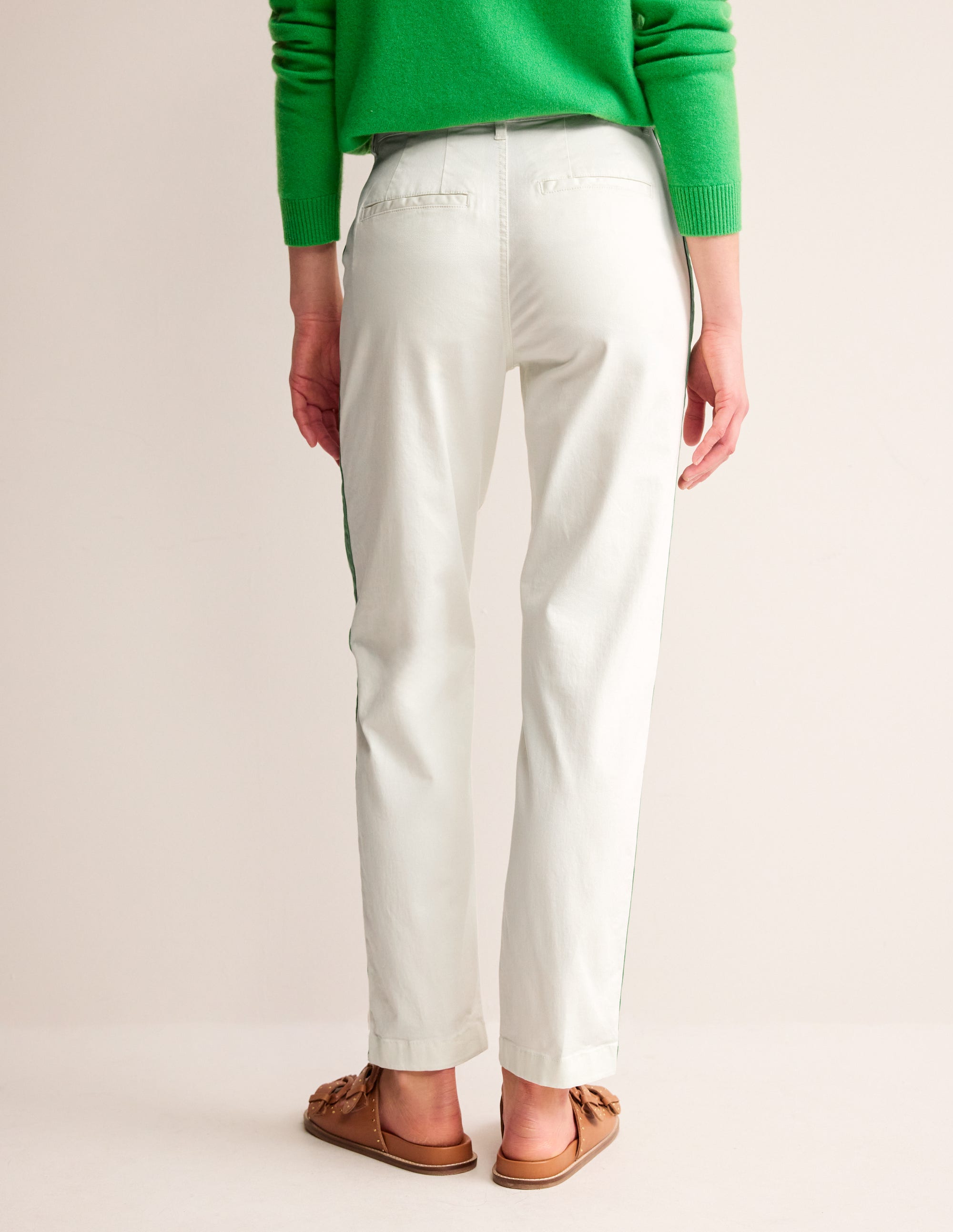  Barnsbury Chino Trousers-Ivory Side Stripe、mySite、ashleygrahame