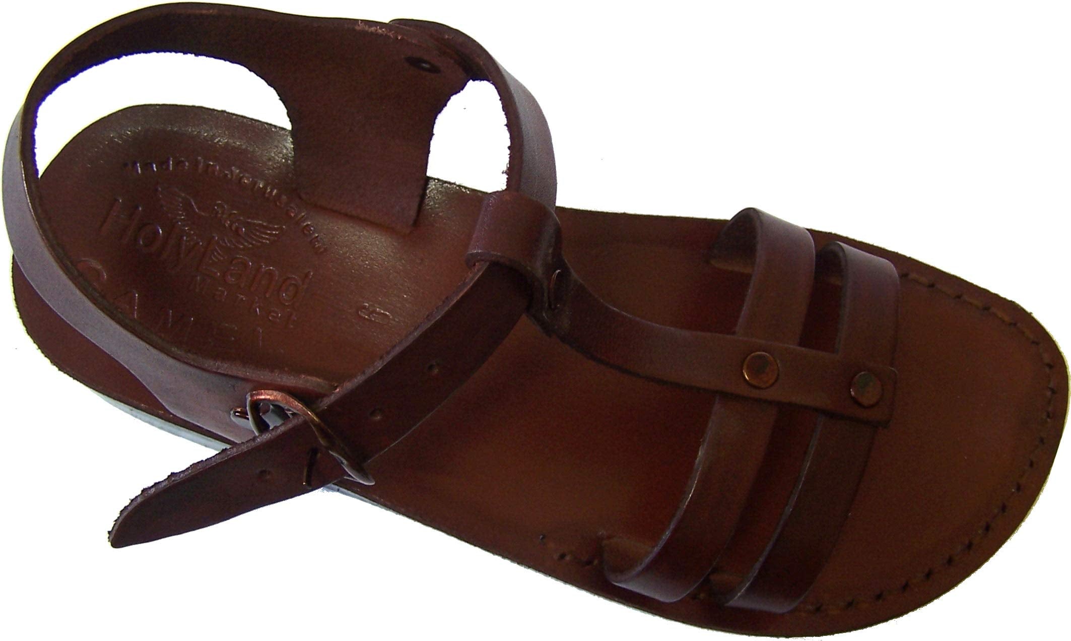Holy Land Market Men/Women Biblical Jesus Leather Sandals/Slides From Jerusalem (Peter The Fisherman)、mySite、topwebapps