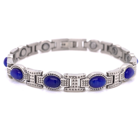 Stainless Steel Blue Stone Magnetic Bracelet / MBL0036、mySite、dreamappss