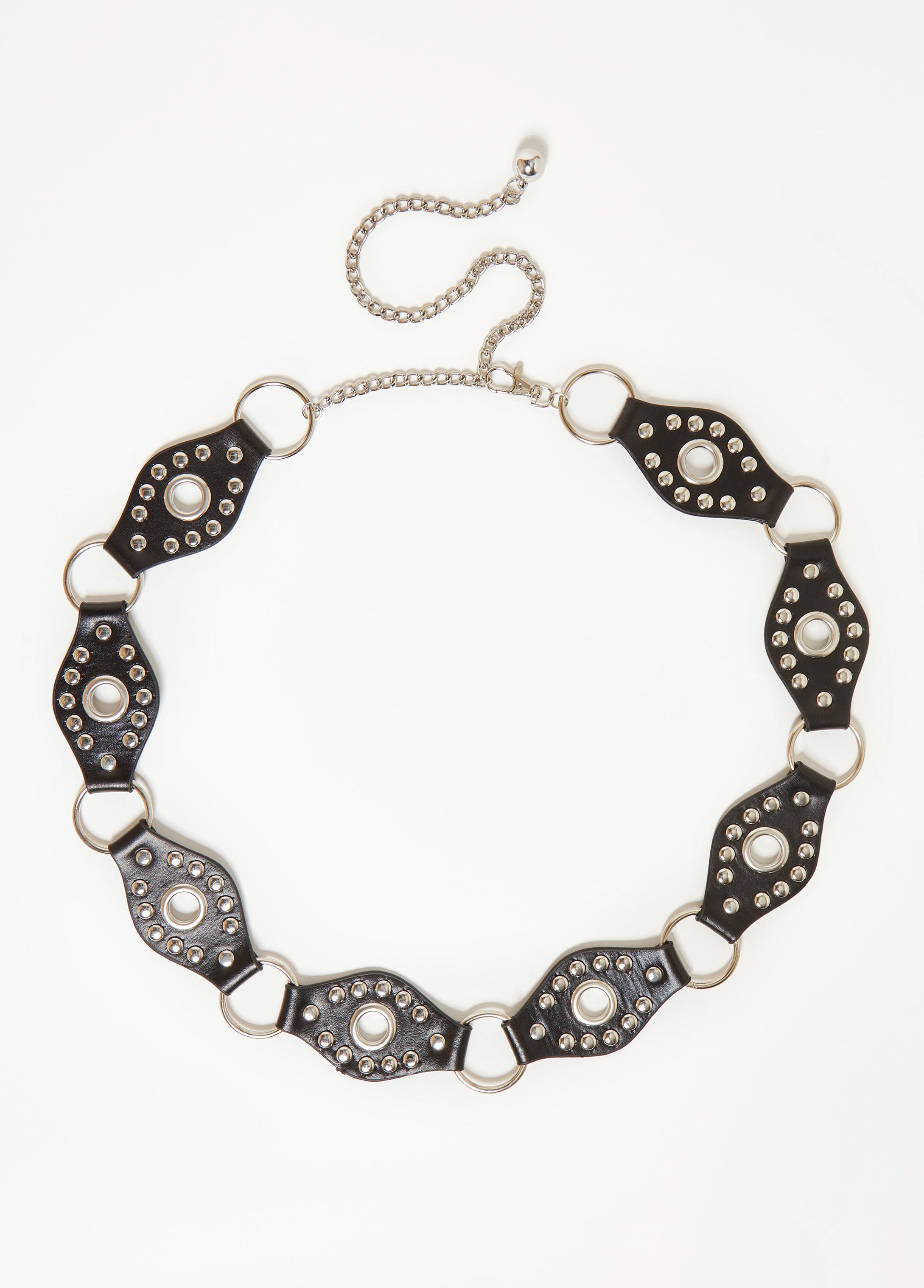 Studded Faux Leather Chain Belt、mySite、bengalsvssteelers