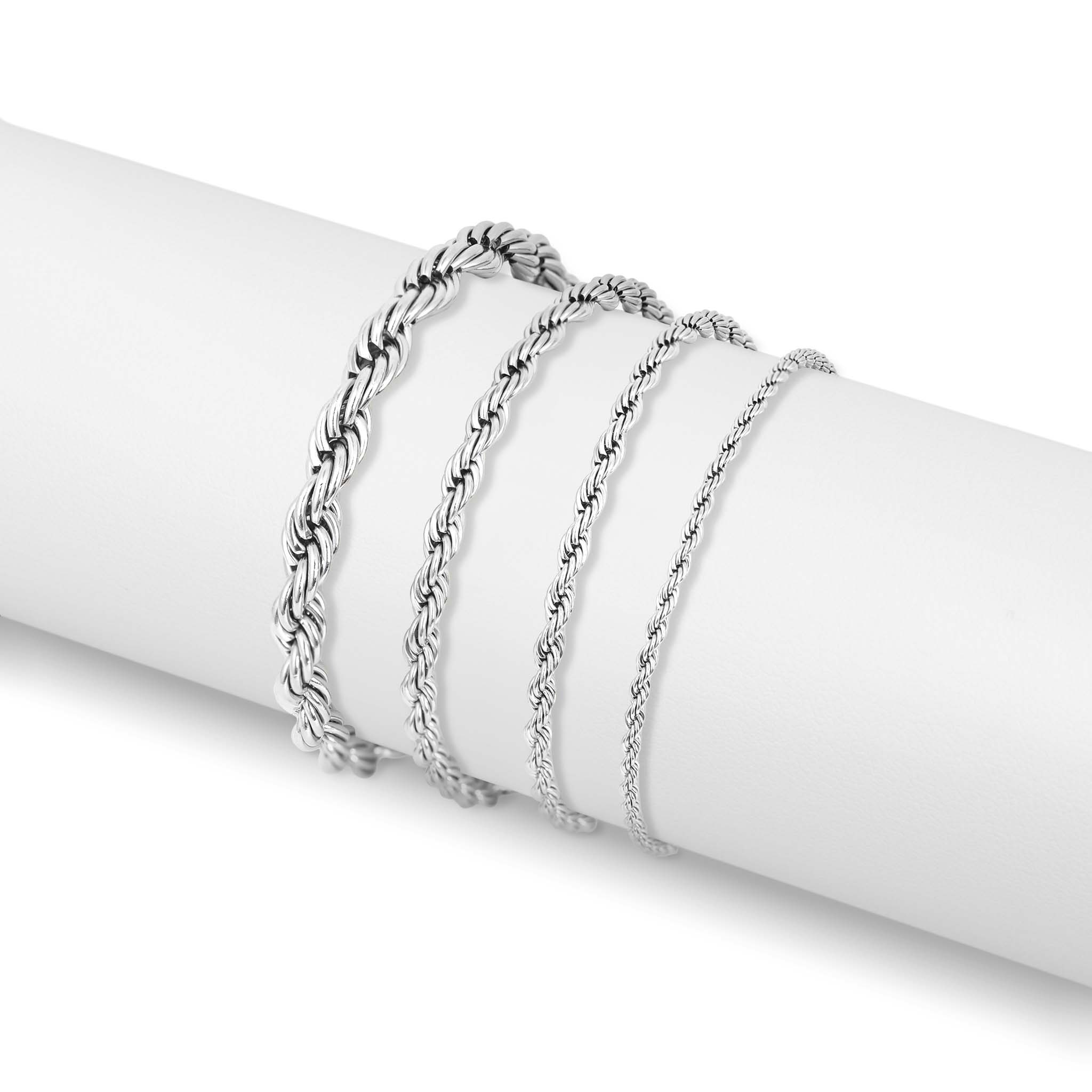 18K Gold PVD Stainless Steel Rope Chain Bracelet/Anklet / BRJ1000、mySite、dreamappss