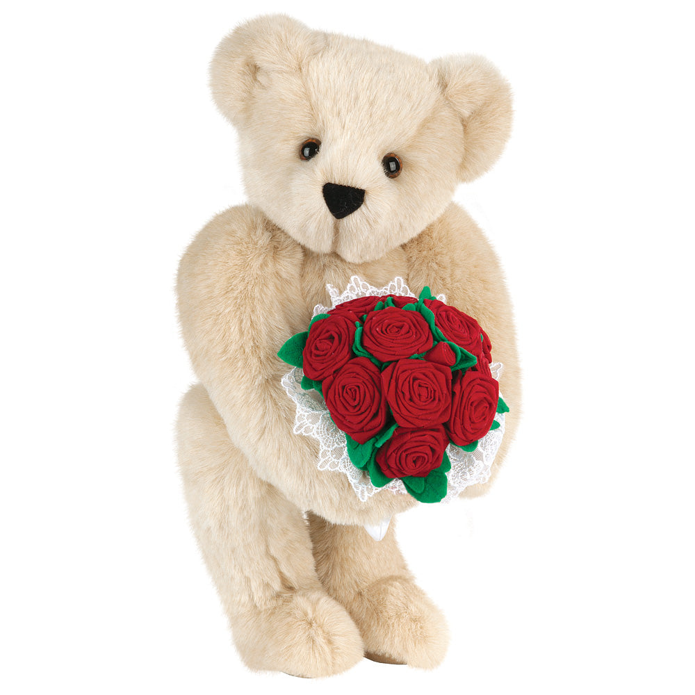 15 In. Red Rose Bouquet Teddy Bear、mySite、g9winljtr