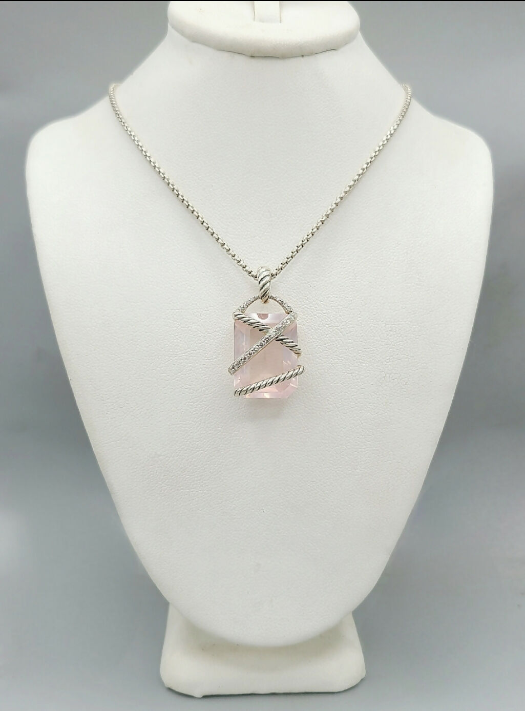 David Yurman Cable Wrap Pendant Necklace Rose Quartz、mySite、hinf8tx79