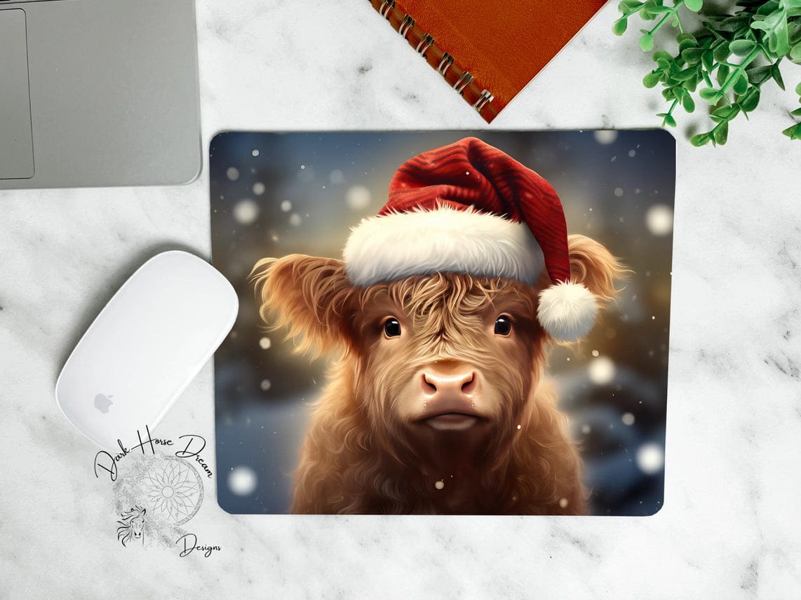 Christmas Highland Calf Mouse Pads Made in the USA!、mySite、g9winljtr