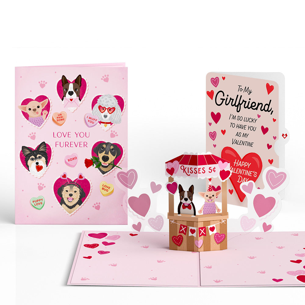 Love You Furever Dog Kisses Valentine Pop-Up Card and Sentiment Set for Girlfriend、mySite、solidvoid